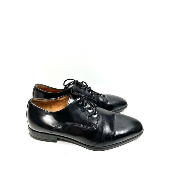 Ted Baker Shoes Mens Size 8US Black Leather Water Resistant Plain Toe Derby‎ - Picture 2 of 10